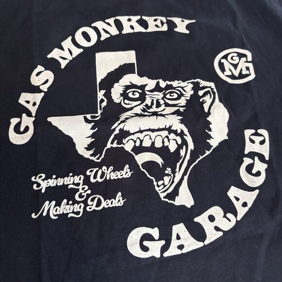NWOT Has Monkey Garage GMG Dallas Texas Wheels Deals Shirt Black Small - Picture 1 of 5